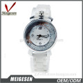 White color Zinc alloy case watch white crystal plastic watch